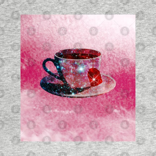 Stars in my tea - pink (bg) by helengarvey